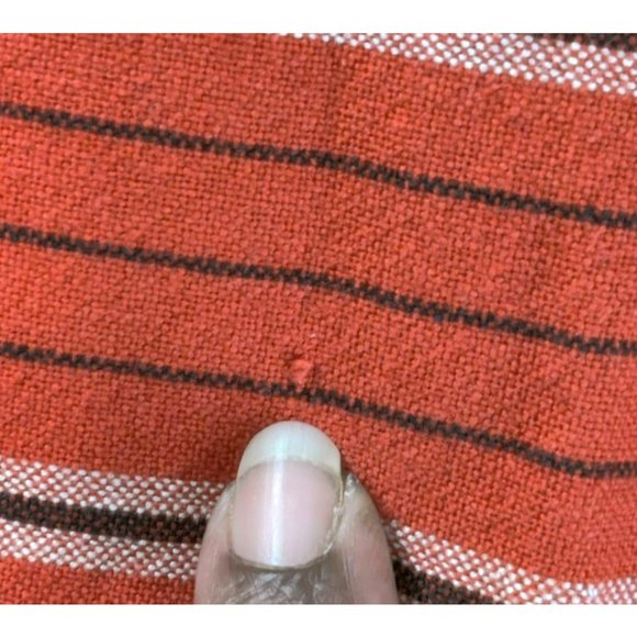 Chico's Design Size 1 Fits Women's M/L Cotton Striped Floral Embroidery Jacket - Picture 11 of 16